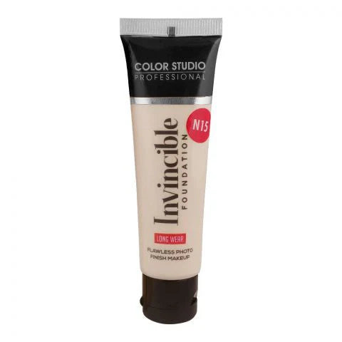 Color Studio - Invincible Foundation Shade Fair Ivory- N15- Flawless Photo Finish Ma