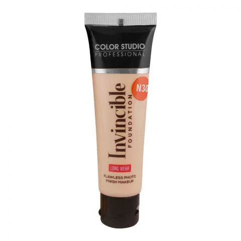 Color Studio - Invincible Foundation Shade Beige -N30- Flawless Photo Finish Makeup