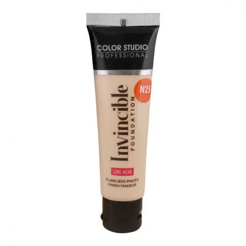Color Studio - Invincible Foundation Shade True Ivory -N25- Flawless Photo Finish Makeup