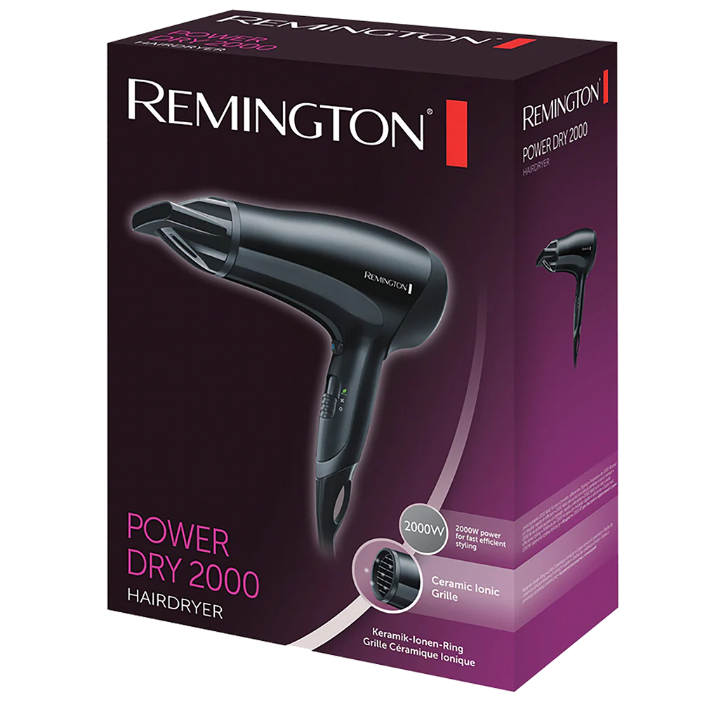 REMINGTON D3010 HAIR DRYER POWER IONIC 2000W