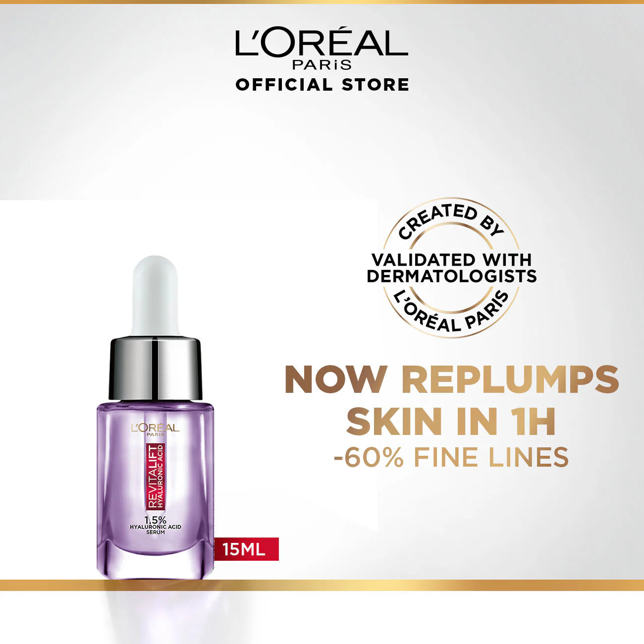 L'Oreal Paris Revitalift 1.5% Hyaluronic Acid Face Serum 15 Ml
